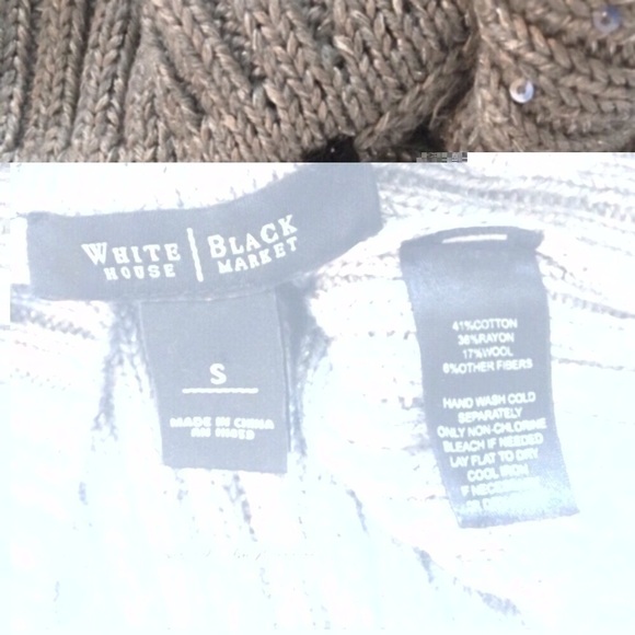 WHBM lurex sequin cable off the shoulder sweater *shop@iamwarrior - Picture 7 of 8